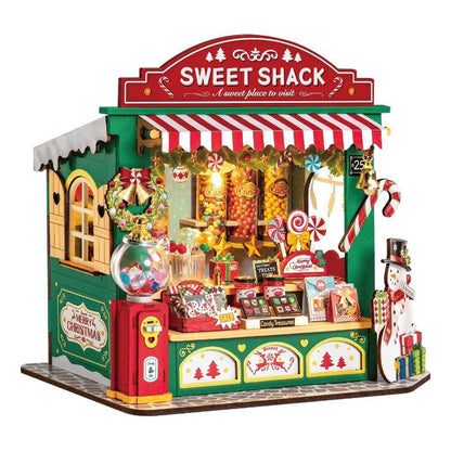 Robotime Candy Shop miniature house assembled
