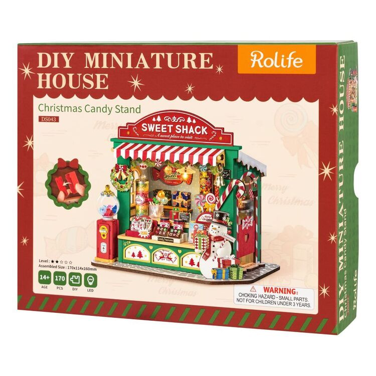 Robotime Candy Shop miniature house detail