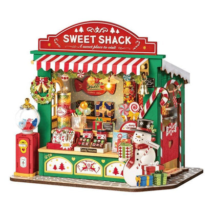 Robotime Christmas DIY Miniature House Candy Shop Kit