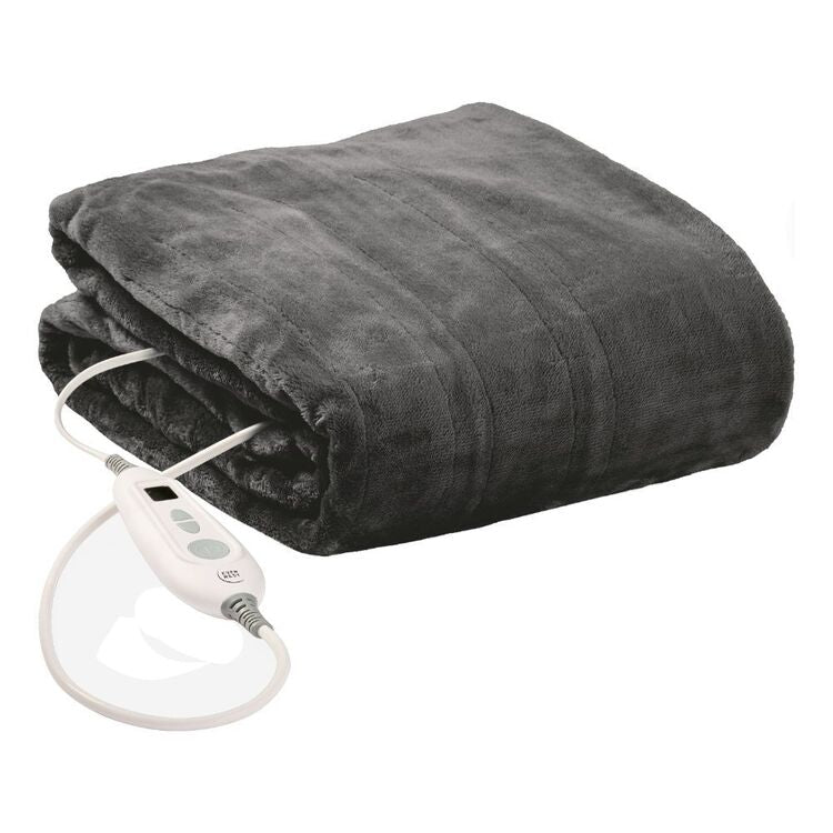 Ever Rest Heated Electric Throw | 130x160cm, Soft Charcoal, Winter Warming Blanket | Av8Store Australia SPT Av8Store