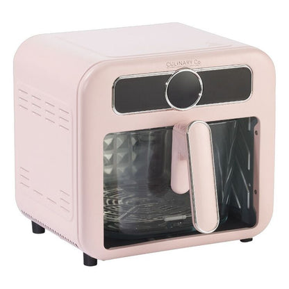 Culinary Co 5.5L Glass Bowl Air Fryer | Pink, Transparent, Coating-Free | Healthy Cooking | Av8Store Australia SPT Av8Store