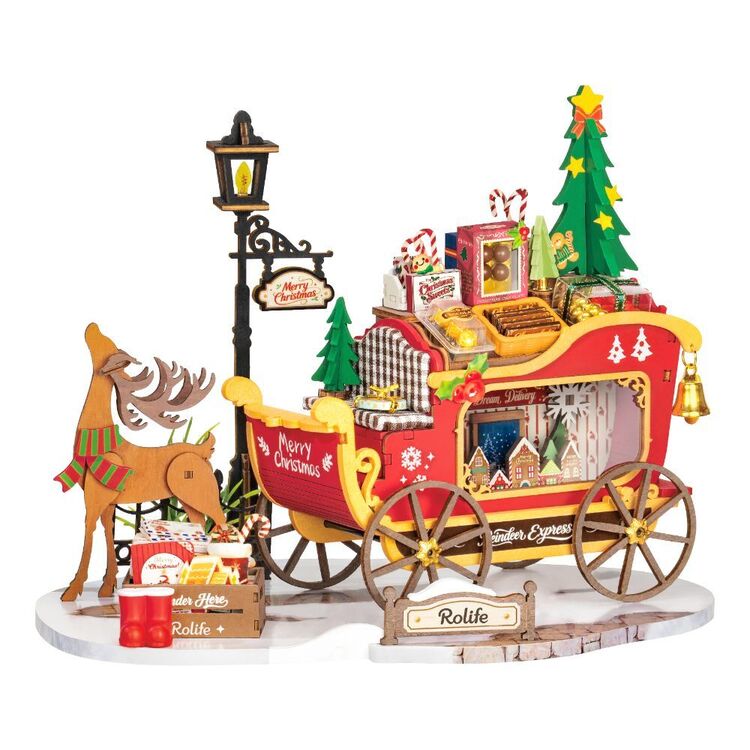 Robotime Reindeer Express Mini House DIY Kit