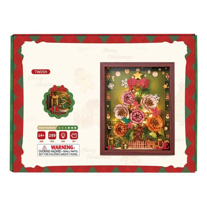 Robotime Everglow Christmas Tree Kit assembled