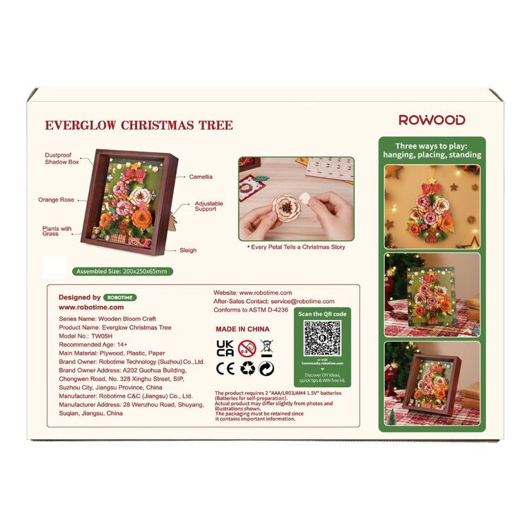 Robotime Everglow Christmas Tree Kit detail