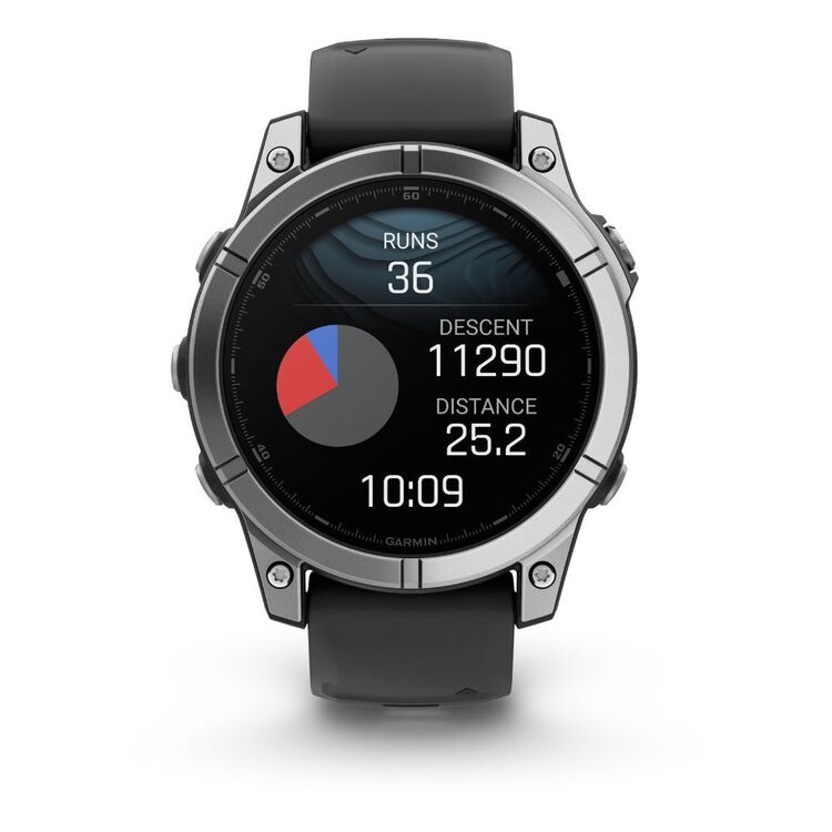 Smartwatch with a black strap on a white background