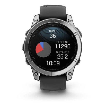 Smartwatch with a black strap on a white background