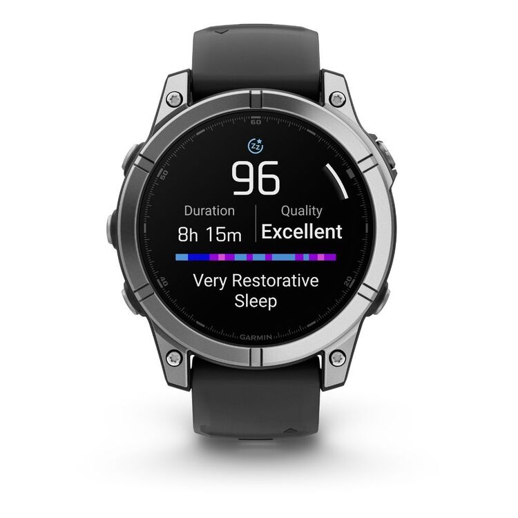 Smartwatch displaying sleep quality information on a white background