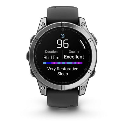 Smartwatch displaying sleep quality information on a white background