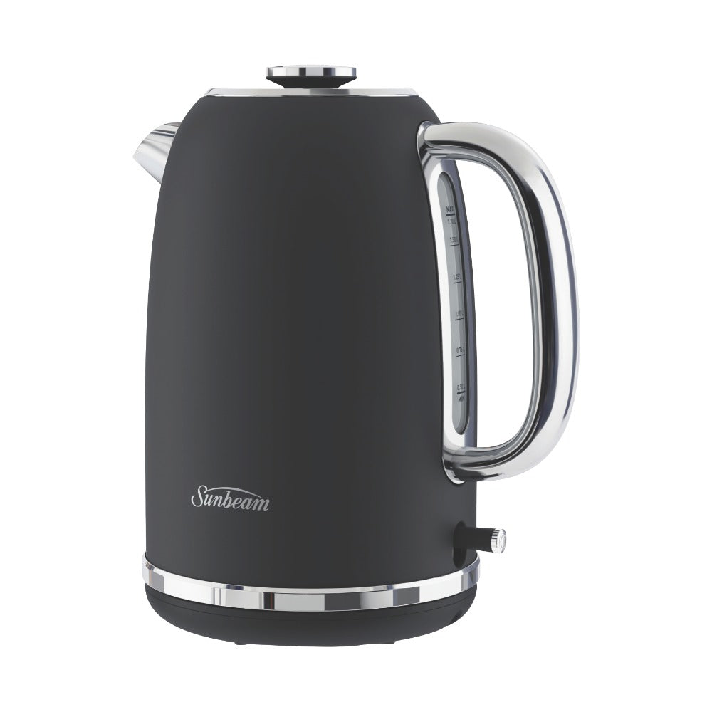 Sunbeam Alinea Collection black 1.7L kettle on white background