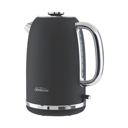 Sunbeam Alinea Collection black 1.7L kettle on white background