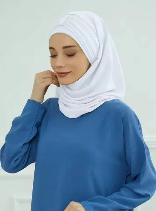 Large Plain Inner Hijab Cap Muslim Headwrap High‑Stretch Voile Ramadan Undercap AEX Av8Store