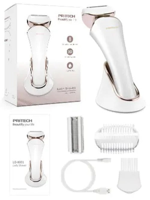 PRITECH Women's Electric Shaver | 3-in-1 Wet & Dry | IPX6 | USB-C Rechargeable | Legs, Underarms & Bikini AMZ Av8Store