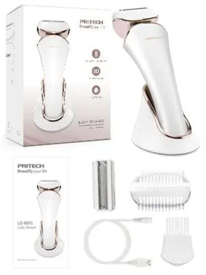 PRITECH Women's Electric Shaver | 3-in-1 Wet & Dry | IPX6 | USB-C Rechargeable | Legs, Underarms & Bikini AMZ Av8Store