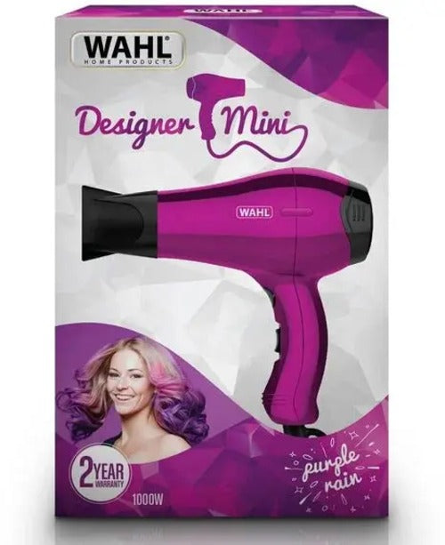 Wahl Mini Designer Hair Dryer – Purple | 1000W Compact Travel Dryer with Concentrator SSP Av8Store