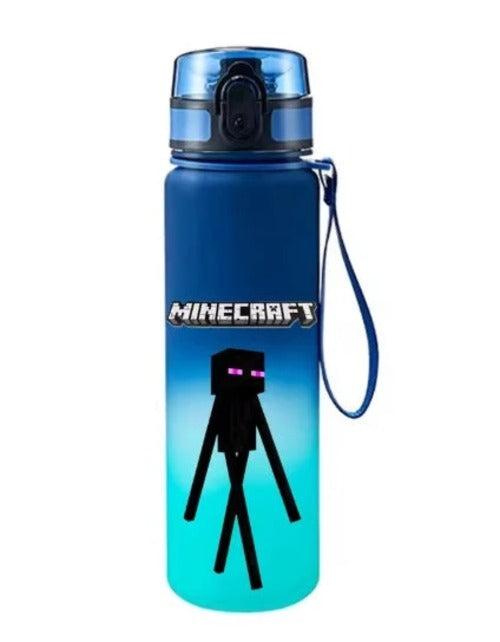 Minecraft Pixel Style Water Bottle 650ml – Leak-Proof Sports Bottle | Kids & Gaming Fans AEX Av8Store