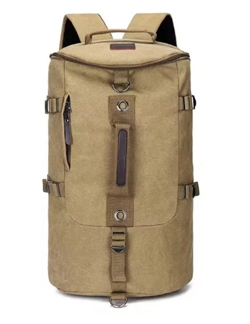 Large Canvas Hiking Backpack & Travel Duffle Bag | 32x49x28cm | Men's Outdoor Rucksack AEX Av8Store