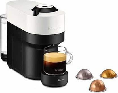 Nespresso Vertuo Pop Solo coffee machine in white, front view