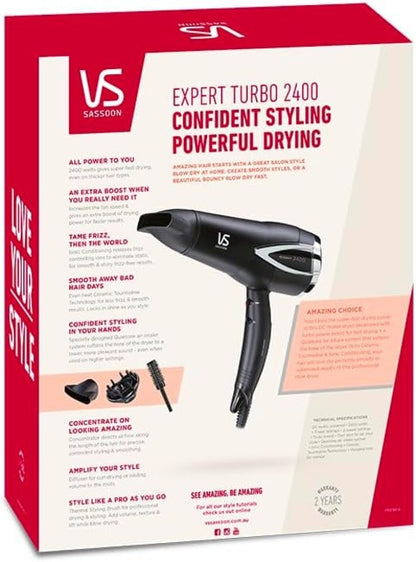 VS Sassoon Expert Turbo Hair Dryer 2400W Ionic Ceramic DC Motor VS Sassoon Av8Store