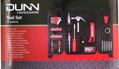 DUNN Hardware Tool Set 52 Piece – Screwdrivers, Pliers, Hex Keys, Carry Case Dunn Hardware Av8Store