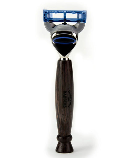 Wenge Wood 3-Piece Shaving Gift Set – Badger Brush, Razor & Travel Case