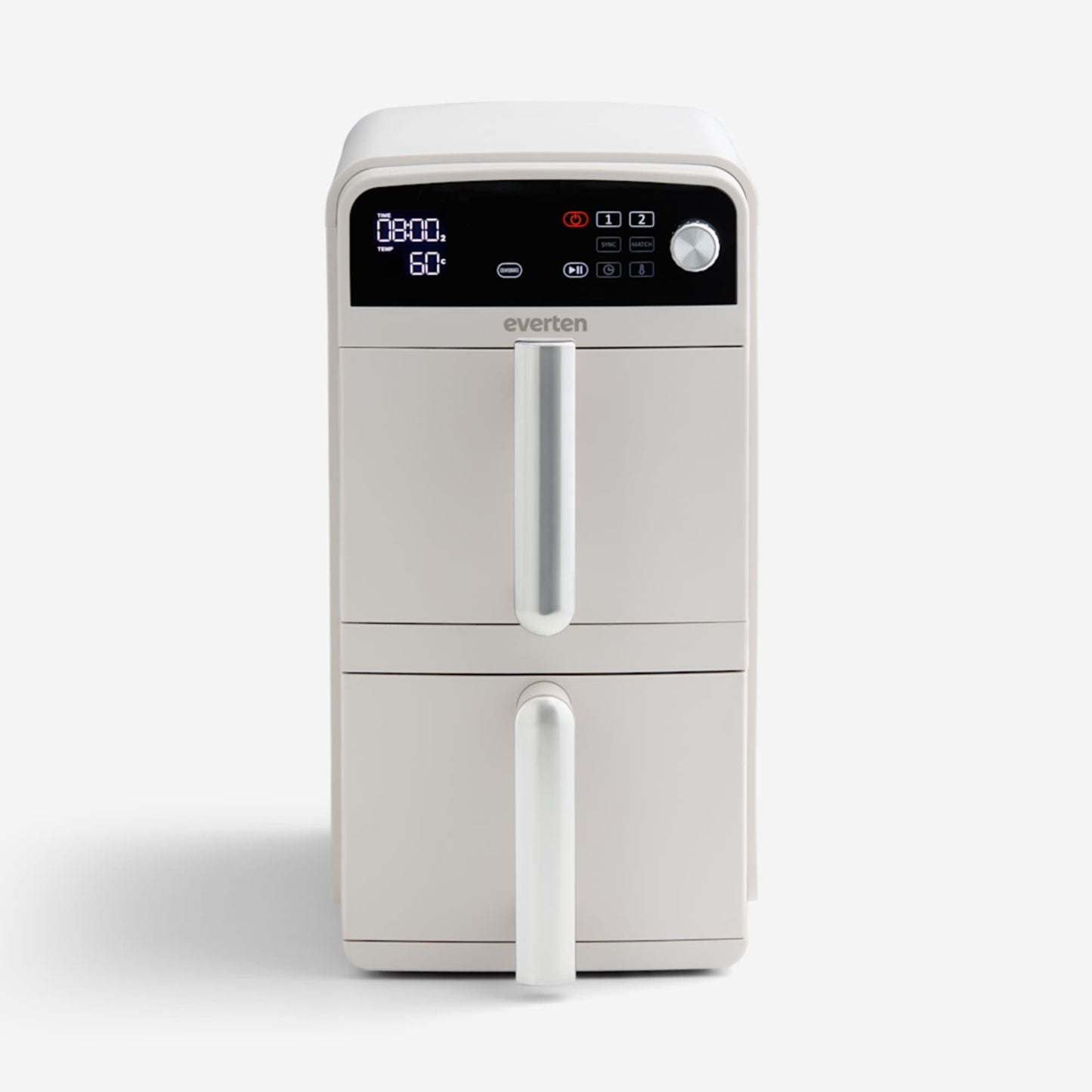Everten Express Double Stack Drawer Air Fryer 10L - Warm Grey