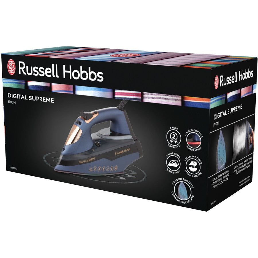 Russell Hobbs Digital Supreme iron packaging on a white background