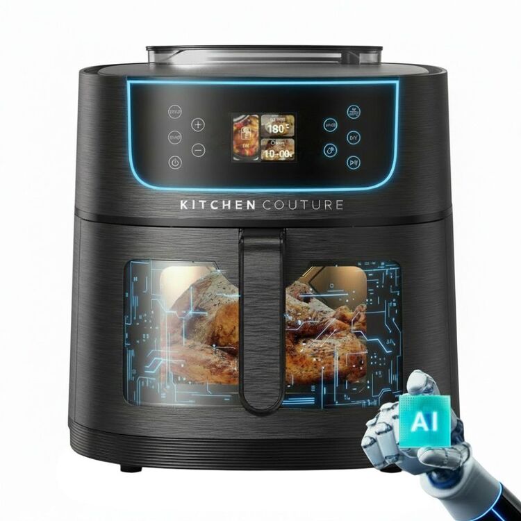 Kitchen Couture 8L AI Smart Sense Ceramic Auto Cooking Air Fryer - Black