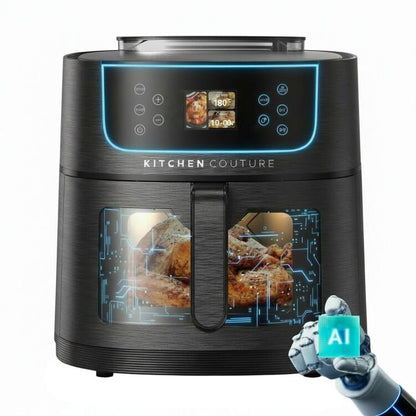 Kitchen Couture 8L AI Smart Sense Ceramic Auto Cooking Air Fryer - Black