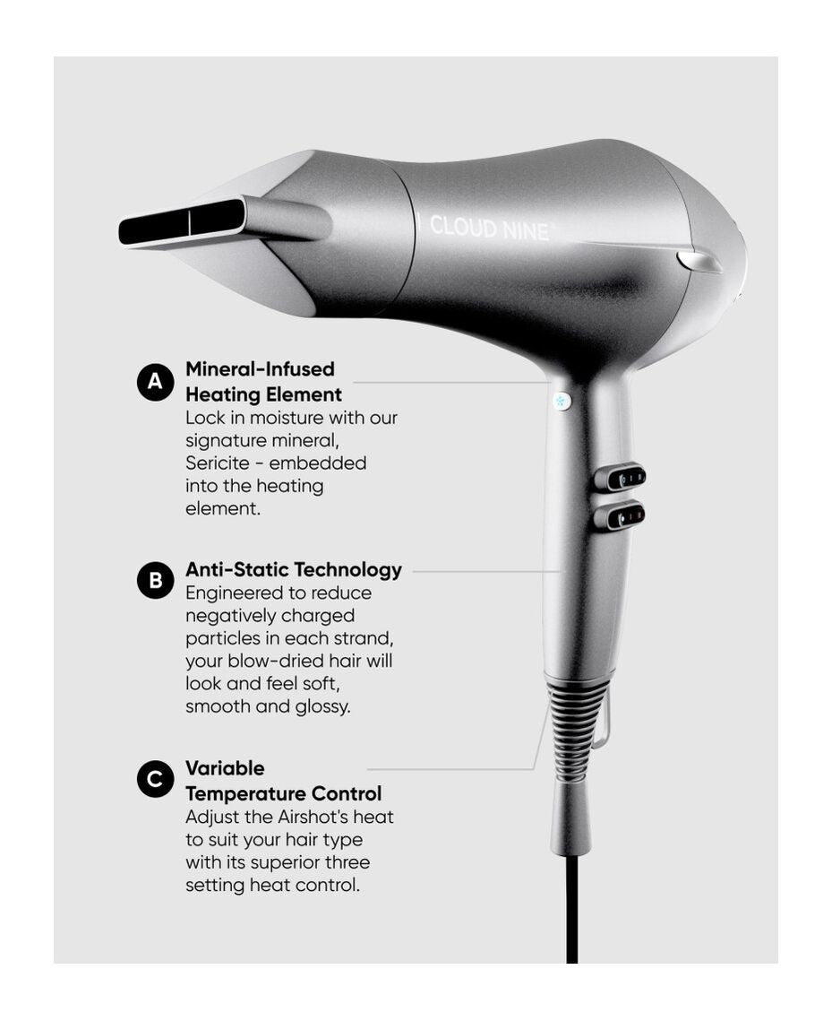 CLOUD NINE Airshot Hair Dryer Starlight Collection - nozzle attachment
