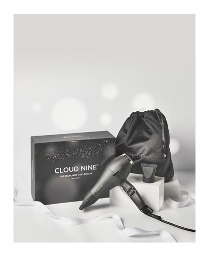 CLOUD NINE Airshot Hair Dryer Starlight Collection - in use