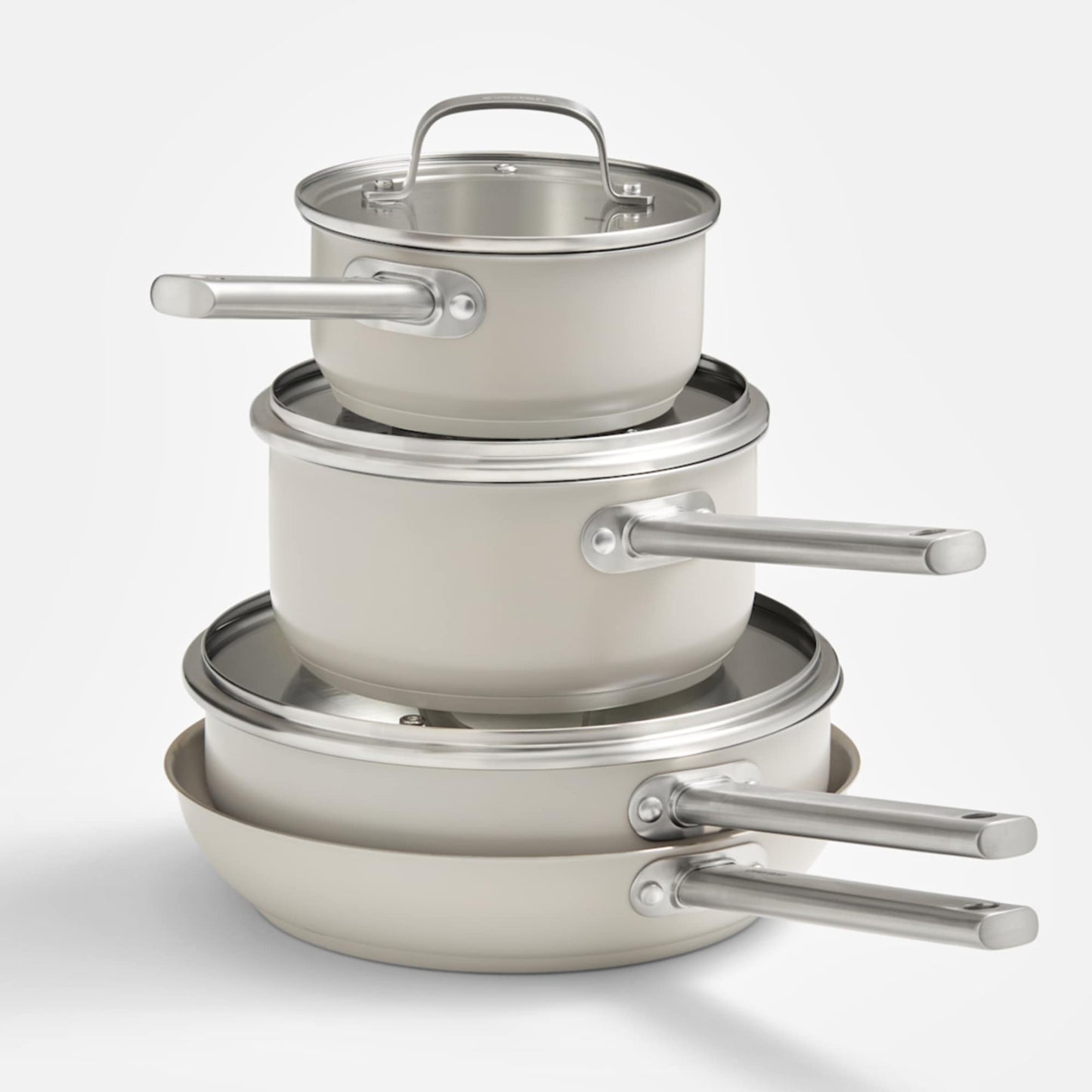 Everten 4pc Stainless Steel Cookware Set - Warm Grey