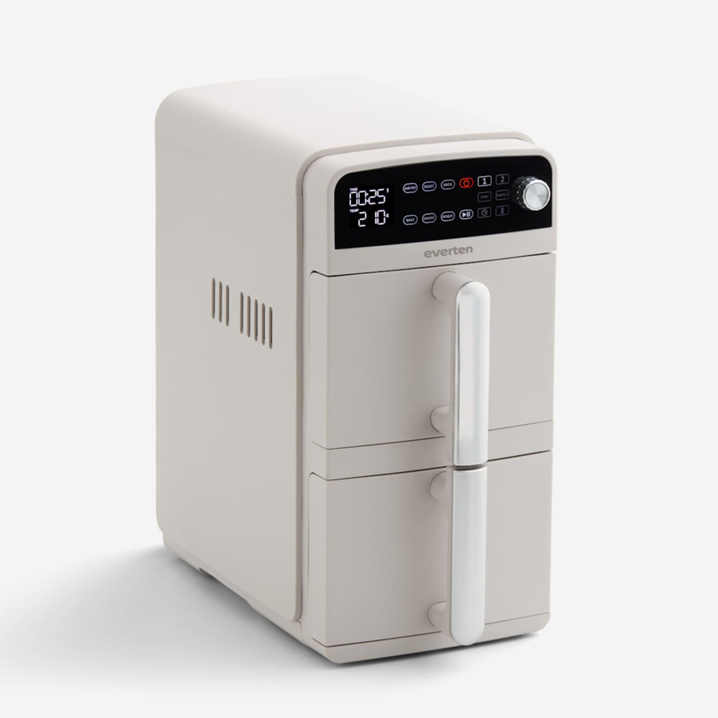 Everten Express Double Stack Drawer Air Fryer 10L - Warm Grey