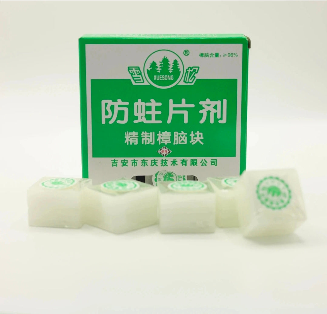 Camphor block size compared to hand