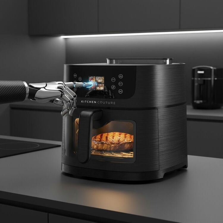 Kitchen Couture 8L AI Smart Sense Ceramic Auto Cooking Air Fryer - Black
