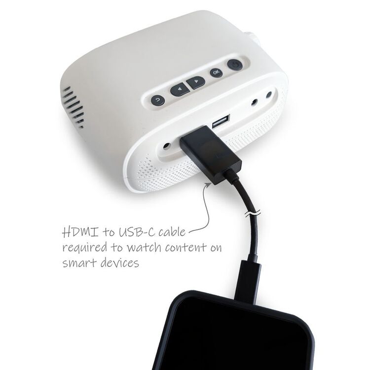 AAO Mini Portable Projector Kit – Tripod & 60" 16:9 Soft Screen Included