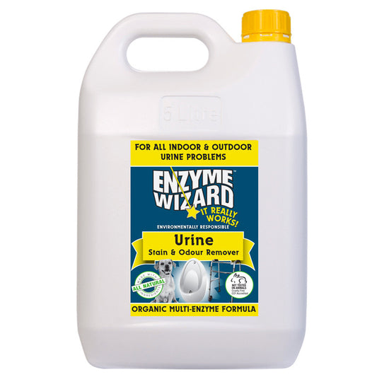 Enzyme Wizard 5L Pet Urine Stain & Odour Remover Deodoriser Cleaner