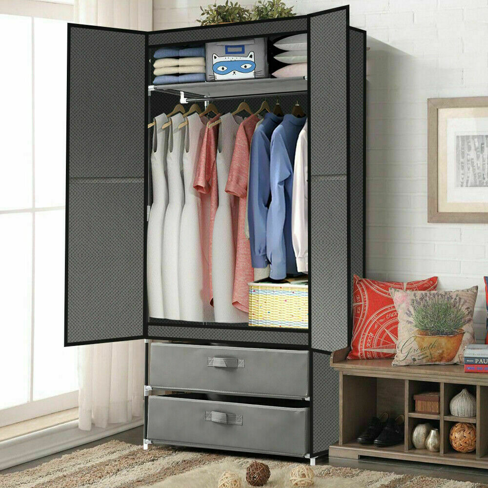 Portable wardrobe shelves and drawers
