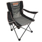Wildtrak Karridale 88cm black steel camping chair with mesh cup holder