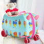 BoPeep Kids Ride On Suitcase | Children's Travel Luggage & Carry-On Trolley Bag | Ice Cream Design