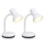 2x Sansai Flexible Neck Desk Lamp – White | E27 | AU/NZ Plug