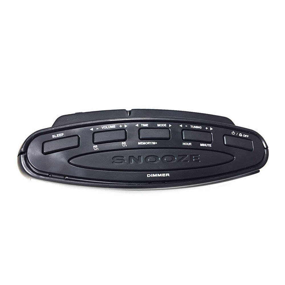 Lenoxx CR85 Alarm Clock Radio with large LED display - angle view
