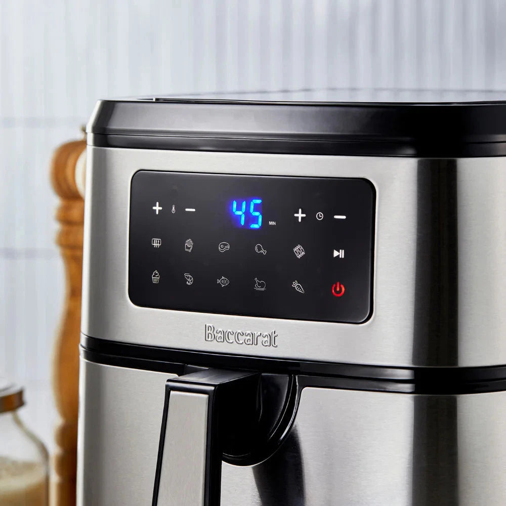 Baccarat Healthy Fry 9L Air Fryer – Stainless Steel with 10 Preset Programs RBK Av8Store