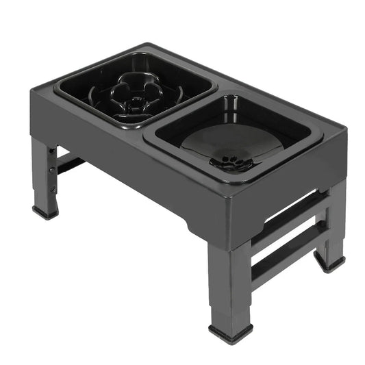 PaWz Elevated Dog & Cat Feeder | 4-Height Adjustable Raised Bowl with Slow Feeder GPG Av8Store
