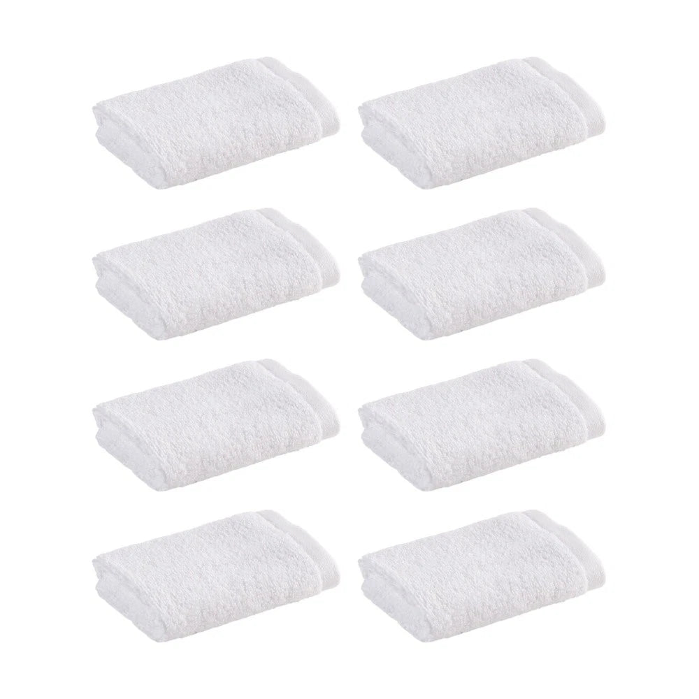 8PK Christy Cirrus Face Washer Combed Cotton 450GSM Fast Drying White Av8Store Av8Store