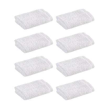 8PK Christy Cirrus Face Washer Combed Cotton 450GSM Fast Drying White Av8Store Av8Store