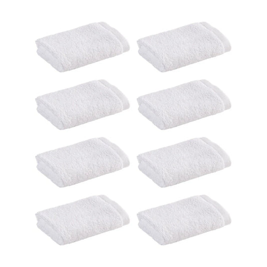 8PK Christy Cirrus Face Washer Combed Cotton 450GSM Fast Drying White Av8Store Av8Store