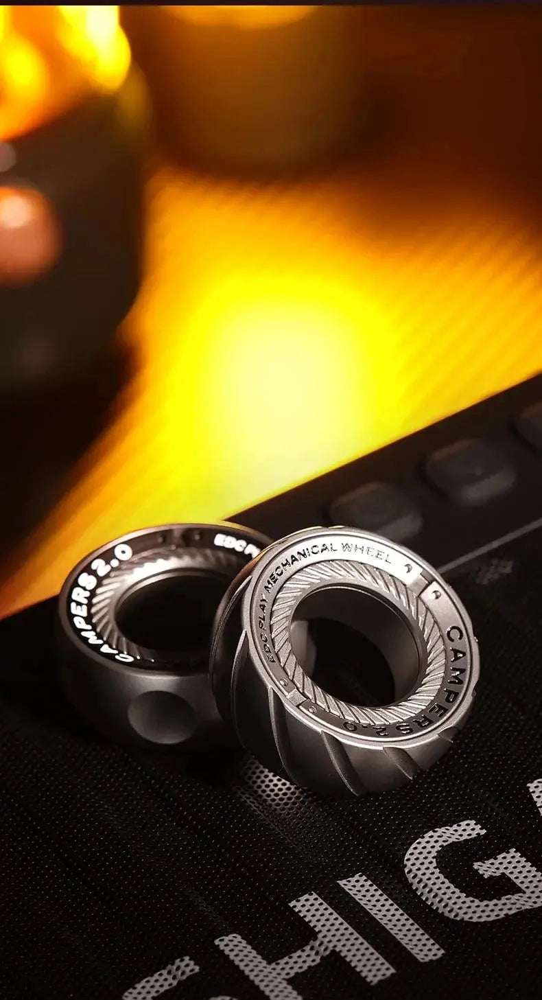 EDC Metal Ratchet Fidget Ring Spinner Stress Relief Toy Adult Anxiety Gift AEX