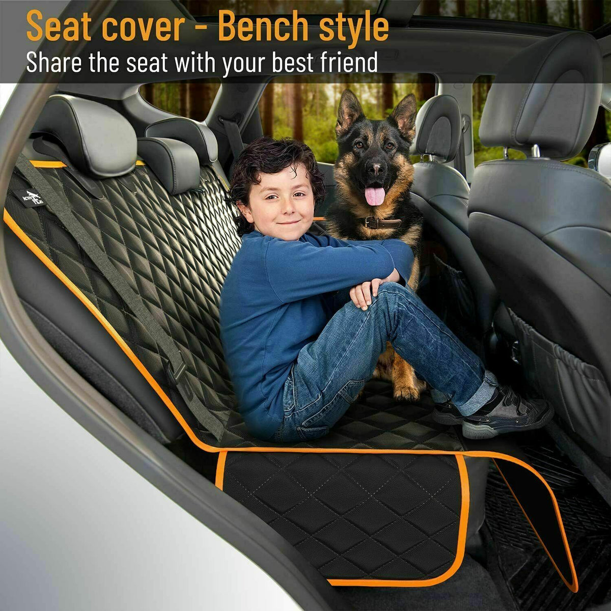 Pet seat cover side flap door protection