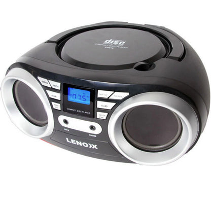 Lenoxx CD813B Portable Boombox | CD/CD-R/CD-RW Player, FM Radio & AUX Input | Black | Av8Store Australia KGS Av8Store