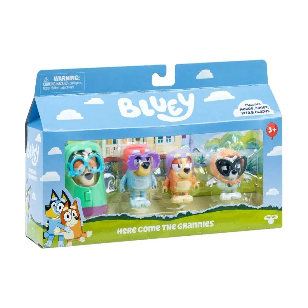 Bluey Series 14 Grannies Figure Set 4-Pack Kids Toy Playset Ages 3+ KGS